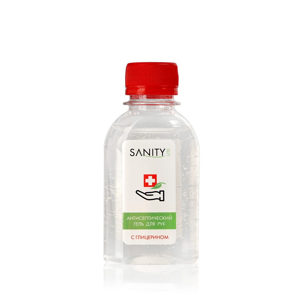 Антисептический гель для рук и ногтей Sanity Pro Lite с глицерином 105мл. Фото 1.