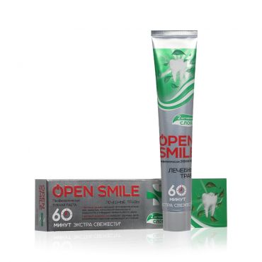 Зубная паста Open Smile " Лечебные травы " 100г.