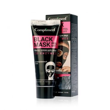 Маска - пленка для лица Compliment Black Mask Peel Off Co-Enzymes " глубокое очищение " 80мл.