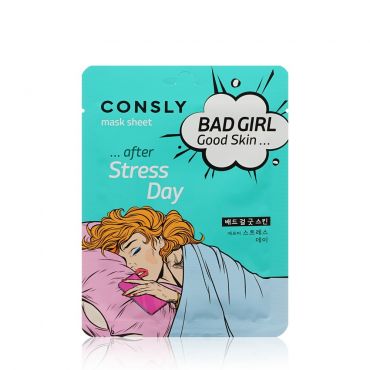 Тканевая маска для лица Consly Bad Girl Good Skin... " После тяжелого дня " 23мл.