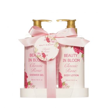 Женский подарочный набор Beauty In Bloom Classic Rose ( гель для душа 200мл + лосьон для тела 200мл ).