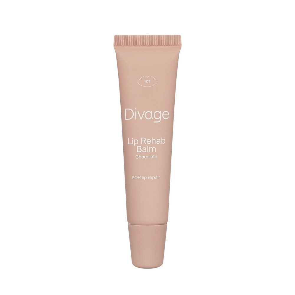 Бальзам для губ Divage Lip Rehab Balm с ароматом шоколада 15мл. Фото 1.