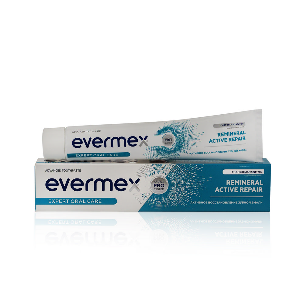 Зубная паста Evermex " Remineral Active Repair " 75мл. Фото 7.