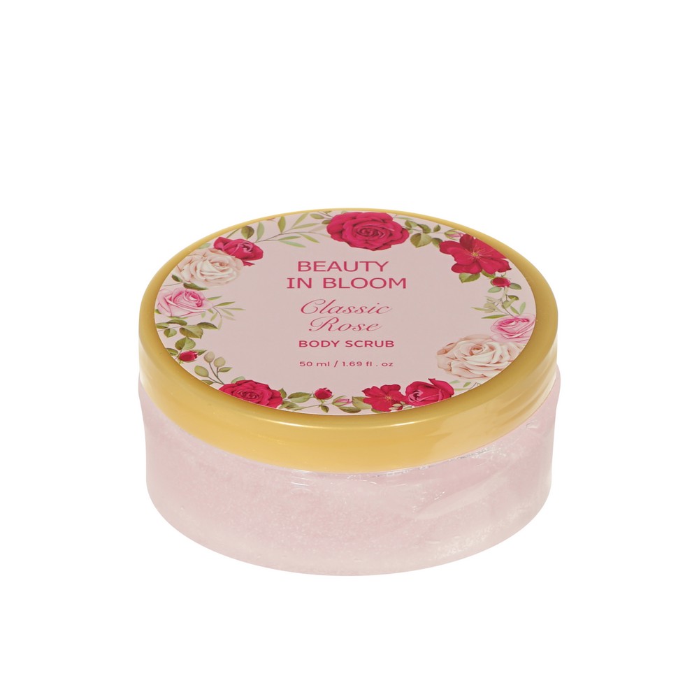 Женский подарочный набор Beauty In Bloom Classic Rose ( гель для душа 50мл + крем для рук 50мл + скраб для тела 50мл ). Фото 7.