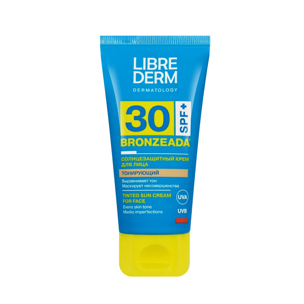 Солнцезащитный тонирующий крем для лица Librederm Bronzeada SPF 30 50мл Вид№5