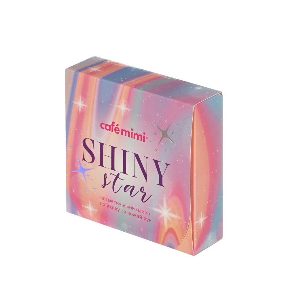 Женский набор для ухода за кожей рук Cafe Mimi Shiny Star ( крем для рук " увлажнение " 30мл + крем для рук " восстановление " 30мл + крем для рук " питание " 30мл ). Фото 2.