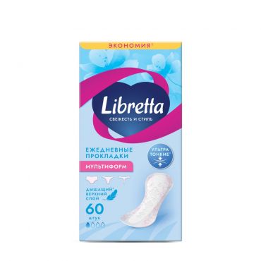 Ежедневные прокладки Libretta Свежесть и Стиль мультиформ 60шт.