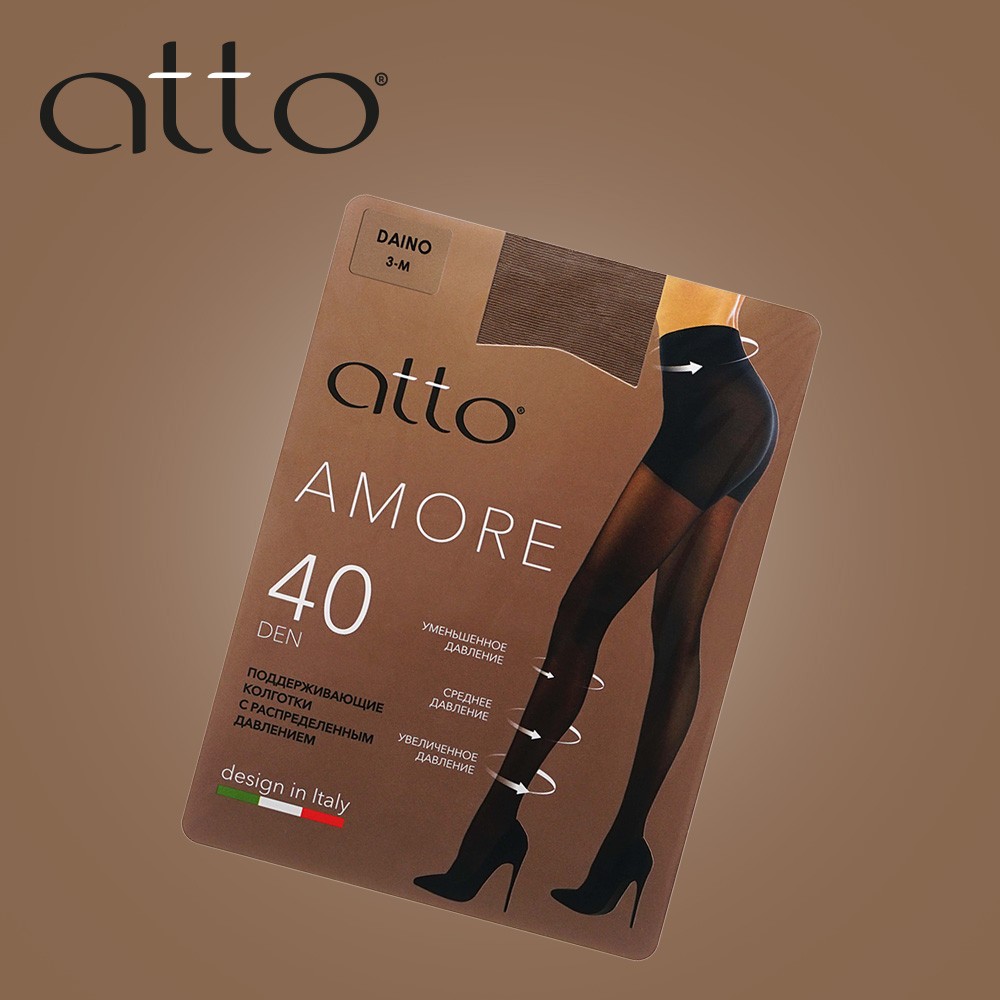 Женские поддерживающие колготки Atto Amore 40den Daino 3 размер. Фото 9.