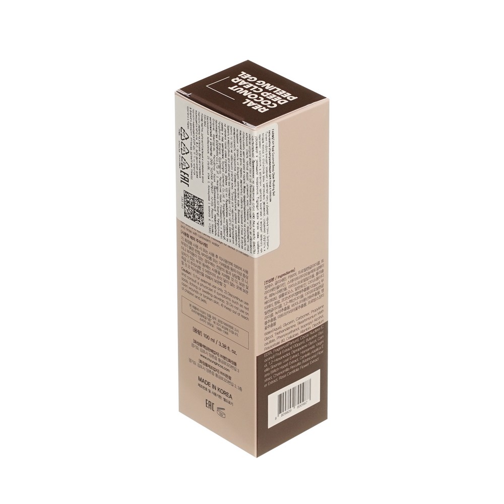 Отшелушивающий гель - скатка для лица с экстрактом кокоса FarmStay Real Coconut Deep Clear Peeling Gel 100мл. Фото 3.