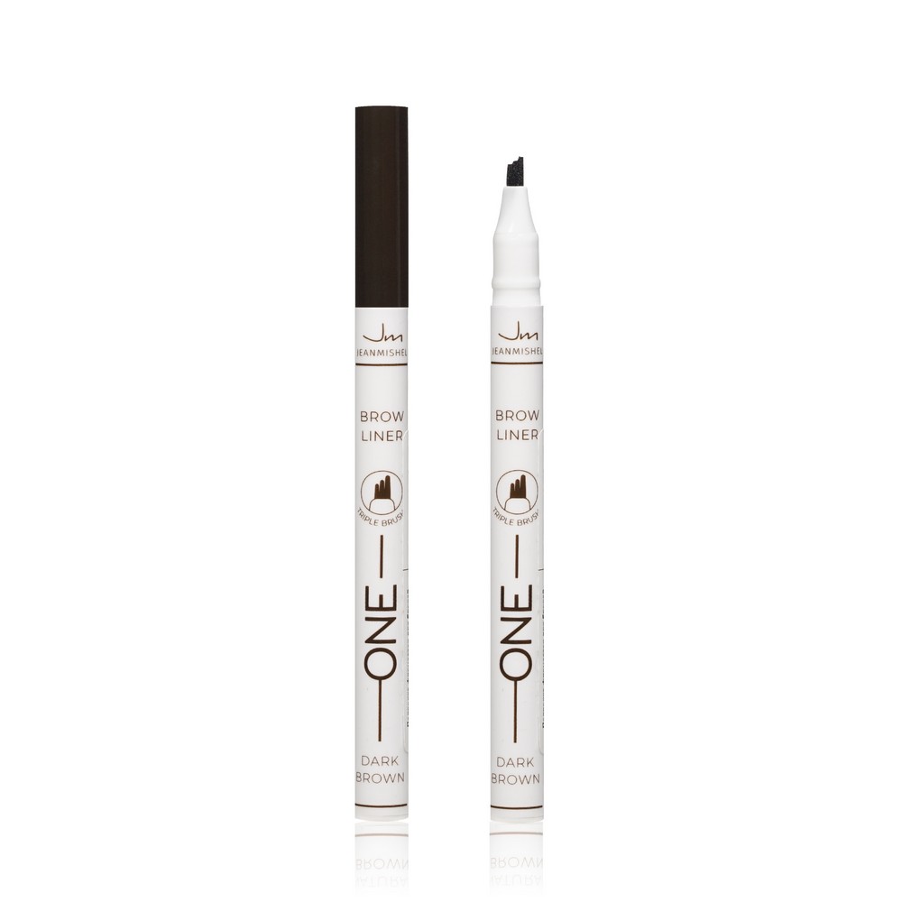 Фломастер для бровей Jeanmishel Brow Liner Triple Brush " One " , 03 , 0,7мл. Фото 1.