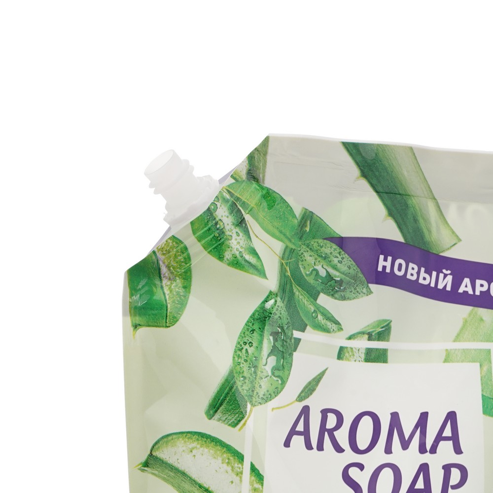 Жидкое мыло Aroma Soap " Алоэ вера и зелёный чай " 1000мл. Фото 3.