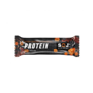 Протеиновый Батончик SOJ Protein с соленой карамелью в молочном шоколаде 50г.