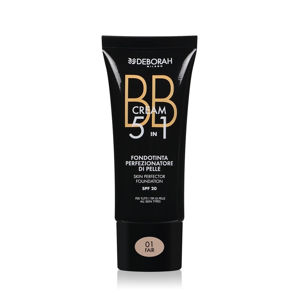 BB крем для лица DEBORAH Milano 5 in 1 Skin Perfector Foundation 01 SPF 20 30мл. Фото 2.