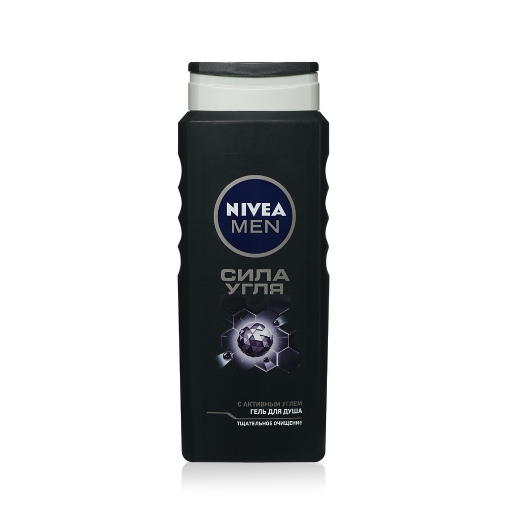 Мужской гель для душа NIVEA Men " Сила угля " 500мл