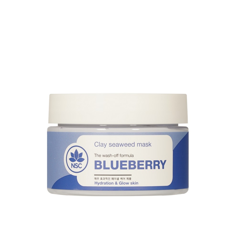 Увлажняющая маска для лица с голубикой NSC Blueberry Clay Seaweed mask 120г. Фото 5.