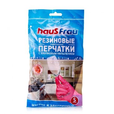 Перчатки Haus Frau с хлопковым напылением L 1 пара.