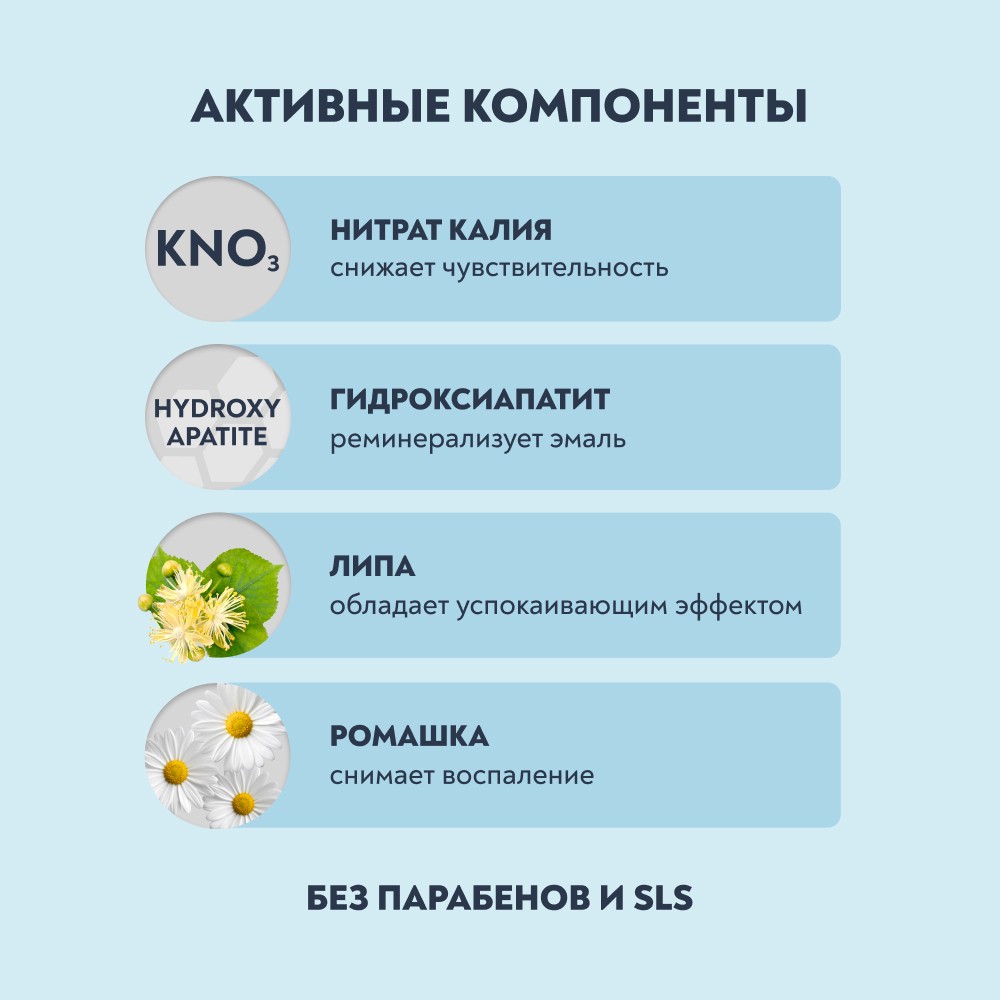 Зубная паста для чувствительных зубов PresiDENT Sensitive 75г. Фото 6.