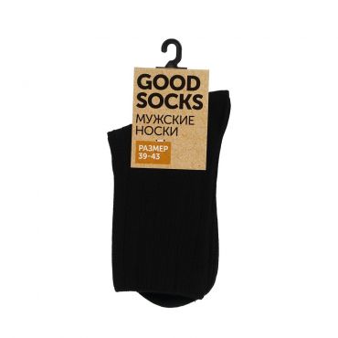 Мужские однотонные носки Good Socks WHW22582-19 Черный р.39-43.