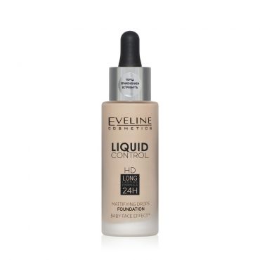 Тональный крем для лица Eveline Liquid control 020 Rose Beige 32мл.