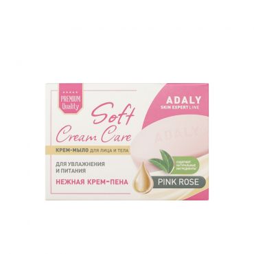 Крем - мыло для лица и тела Adaly Soft Cream Care Pink rose 100г.
