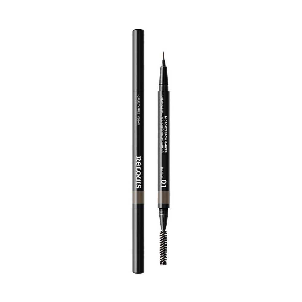 Ультратонкий фломастер для бровей Relouis Micro eyebrow marker 01 0,3мл. Фото 1.