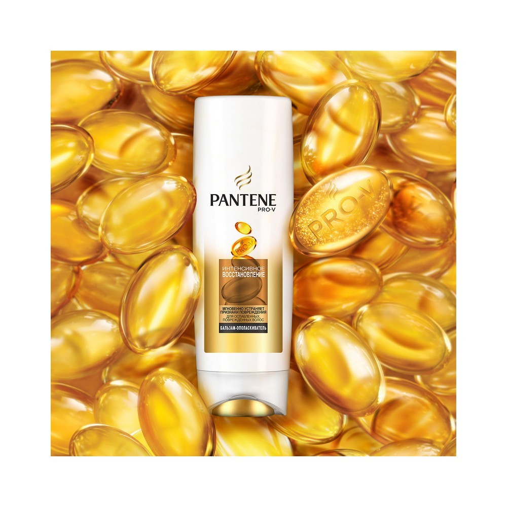 Бальзам - ополаскиватель Pantene Pro-V Интенсивное восстановление для слабых и поврежденных волос 360мл. Фото 5.