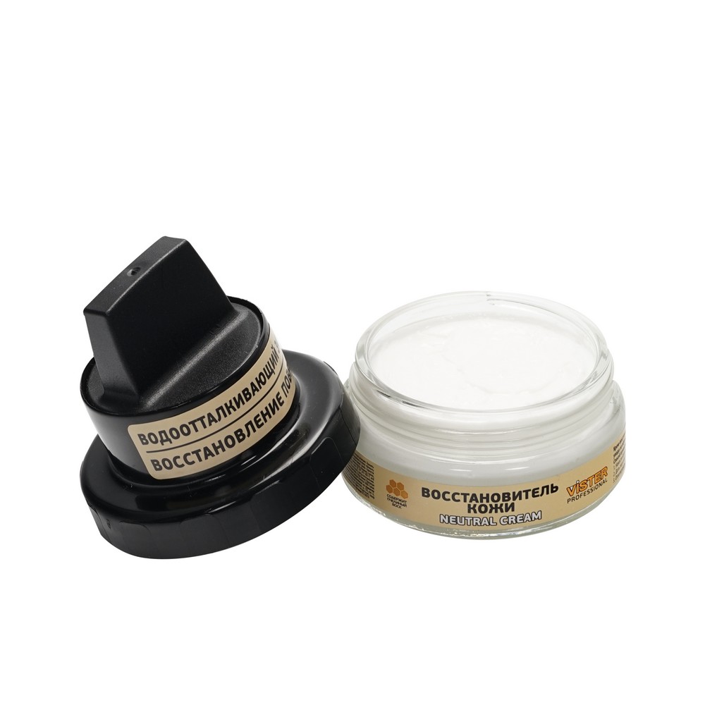 Крем - Восстановитель для профессионального ухода за обувью Vister Professional " Neutral cream " , бесцветный , 50мл. Фото 4.