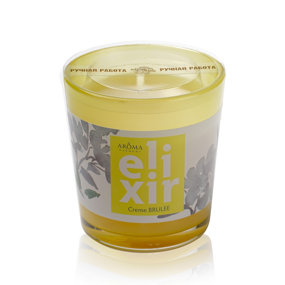 Свеча ароматическая Aroma Harmony Elixir " Creme Brulee " 140г. Фото 1.