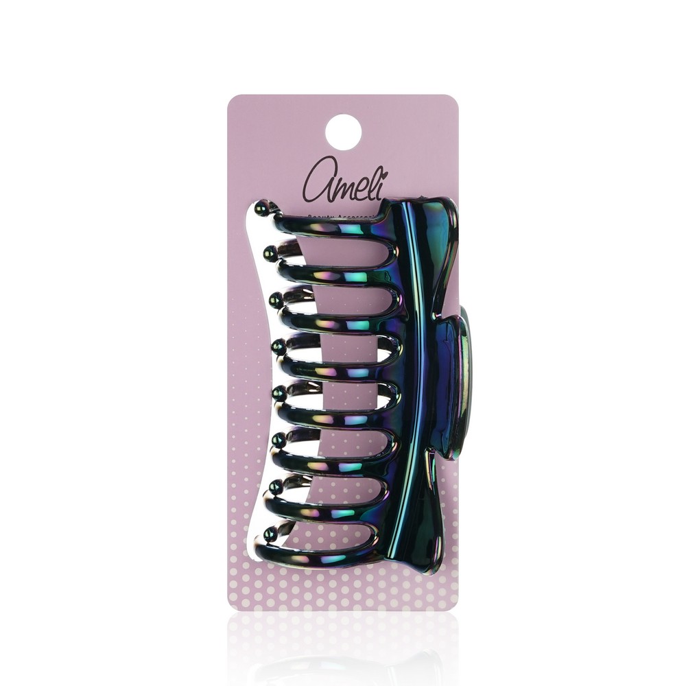 Заколка - краб для волос Ameli Переливы 9см. Фото 1.