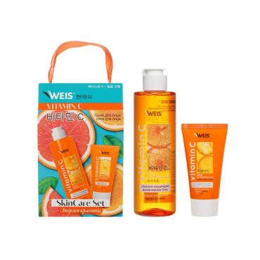 Женский подарочный набор WEIS Vitamin C ( тоник для лица 250мл + антивозрастной крем для лица 50мл ).