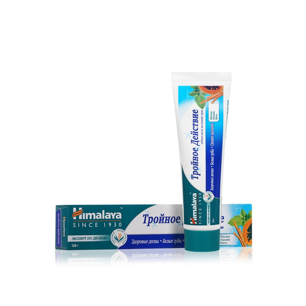 Зубная паста Himalaya Herbals " Тройное действие " 125г. Фото 1.