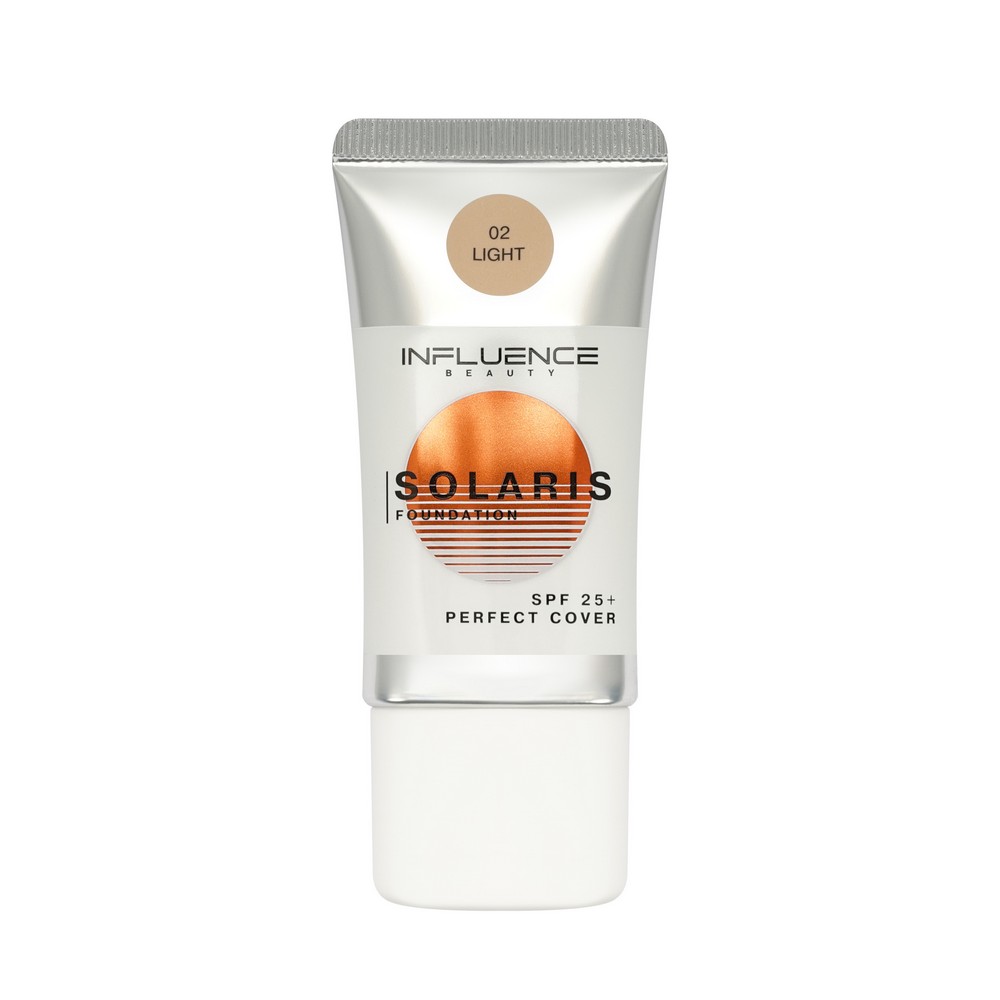 Тональный крем для лица Influence Beauty Solaris SPF 25 02 25мл. Фото 1.