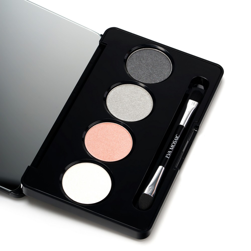 Тени для век Eva Mosaic Eye Shadow pallete 4 цвета , 02 , 6,5г. Фото 4.