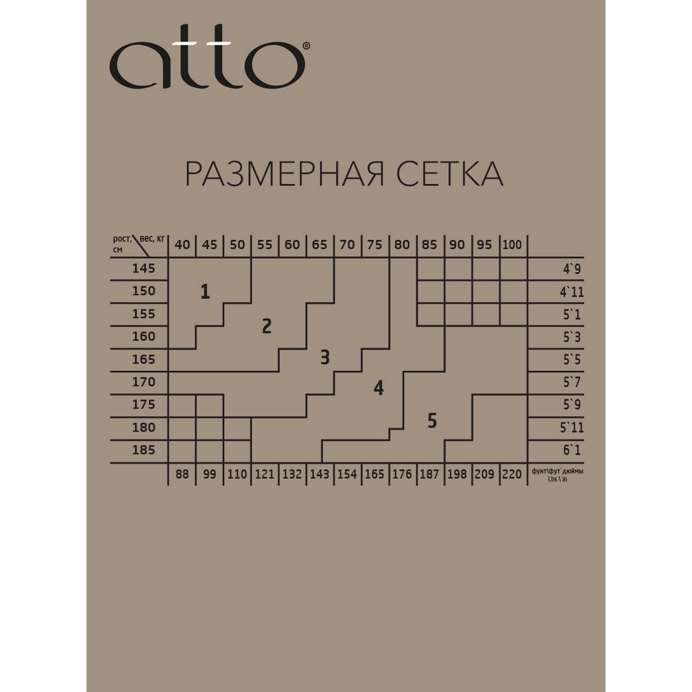 Женские колготки Atto Microfibra 160den Коричневый 2 размер. Фото 7.