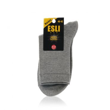 Мужские однотонные носки Esli Basic Серый р.25-27.