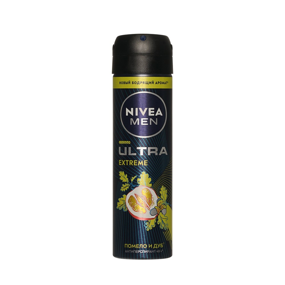 Мужской дезодорант антиперспирант NIVEA Men Ultra Extreme Помело и Дуб 150мл. Фото 1.