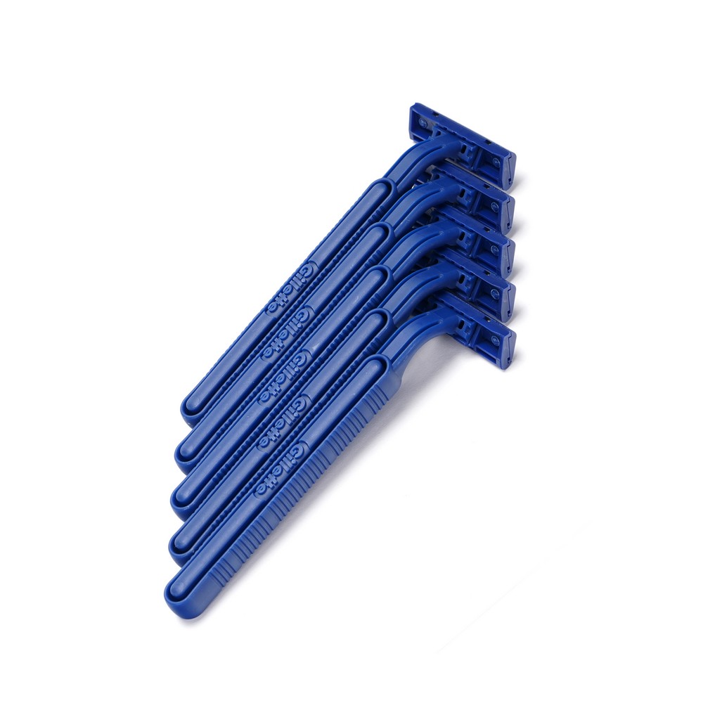 Одноразовые станки Gillette Blue II с увлажняющей полоской 5шт. Фото 6.