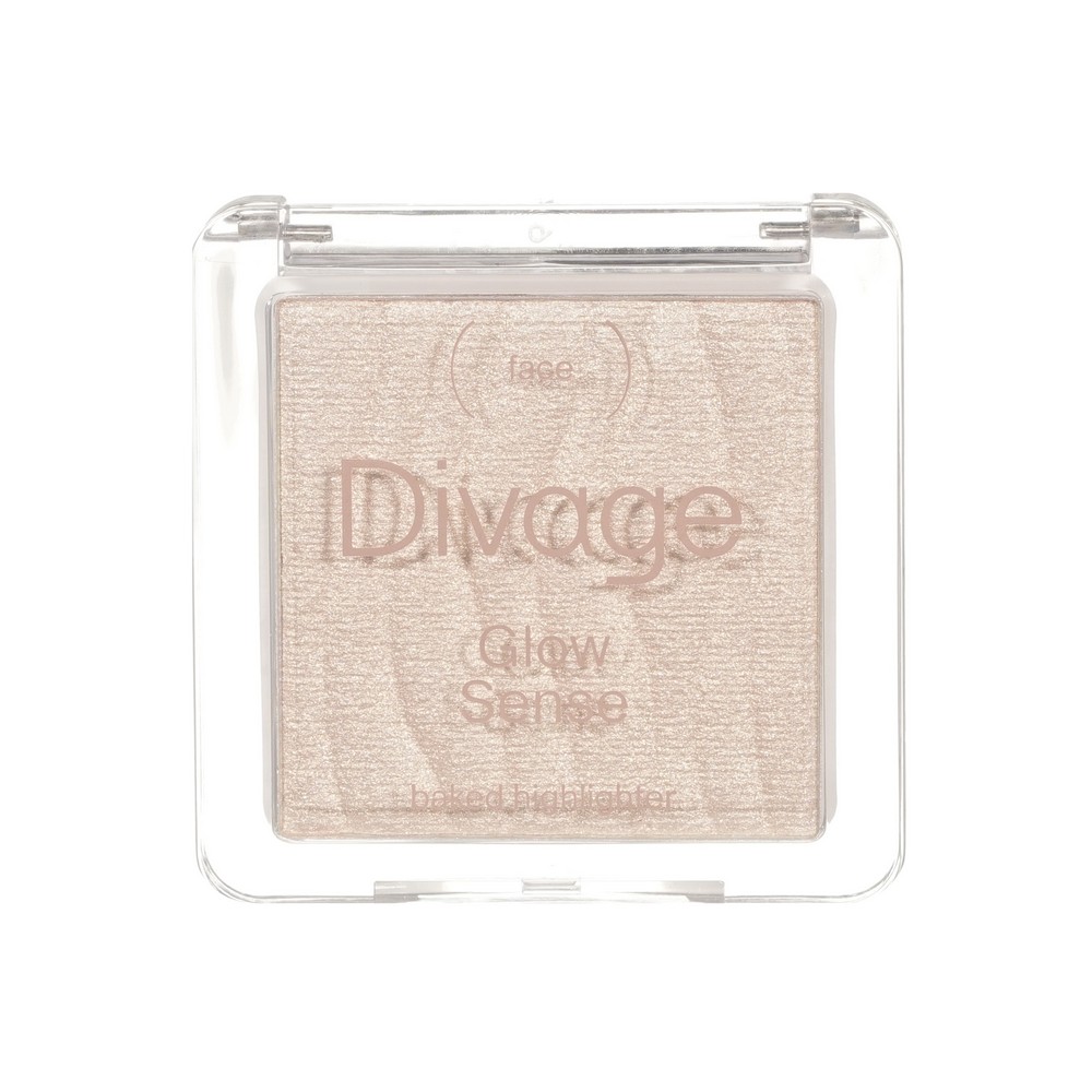 Запеченный хайлайтер для лица Divage Glow Sense 01 5,5г. Фото 1.