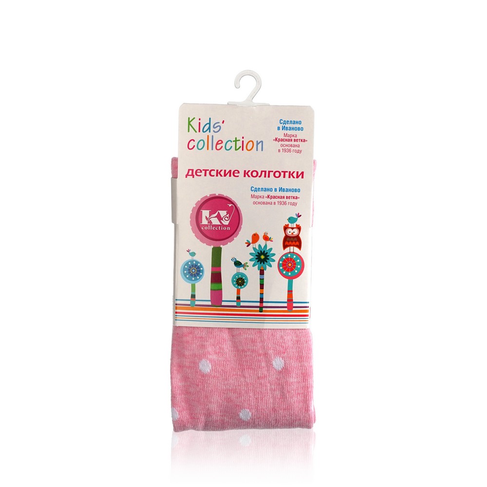 Детские колготки Красная ветка Kids Collection с-1814 " В горошек " Розовый р.98-104. Фото 1.