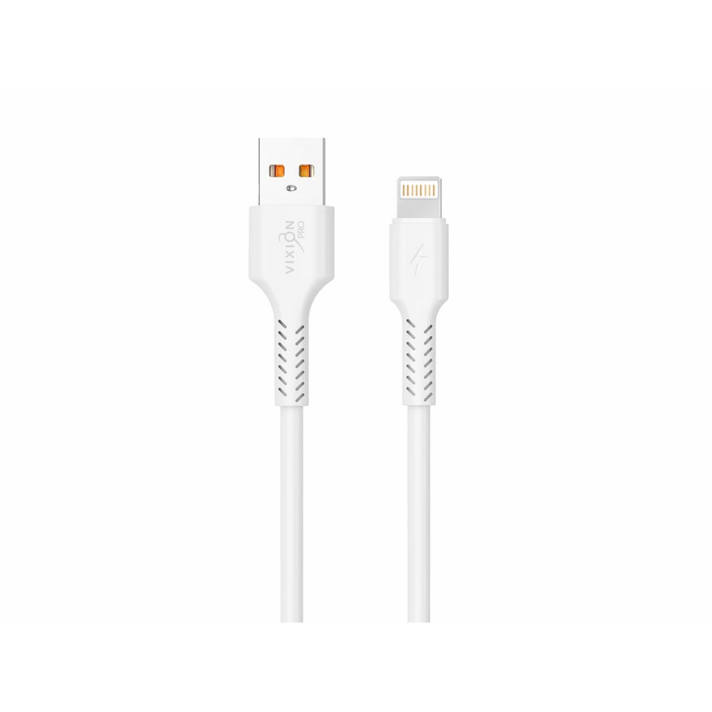 USB - кабель Vixion Pro VX Lightning Белый 1м. Фото 2.