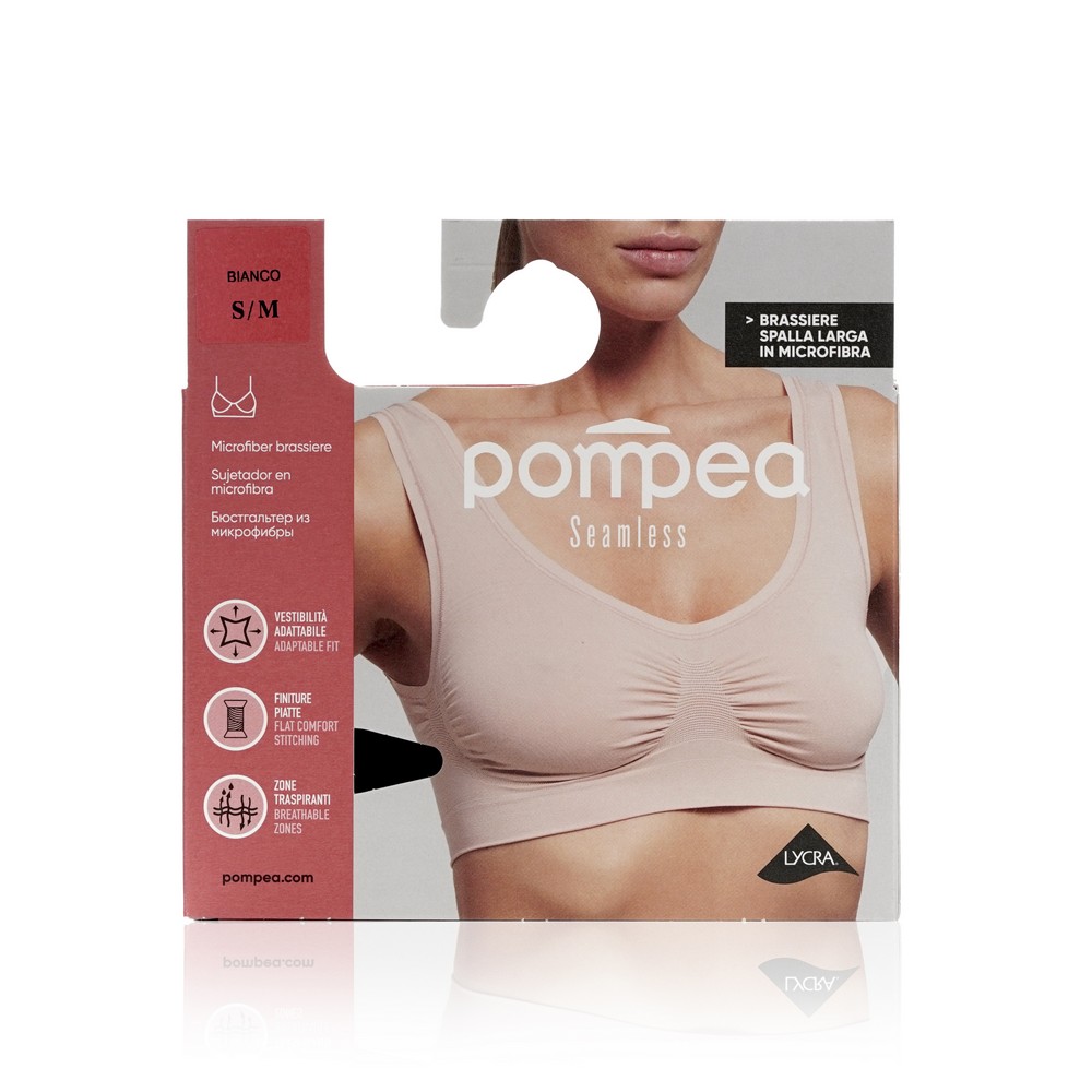 Женский бюстгалтер Pompea Seamless Comfort , Bianco , S/M. Фото 2.