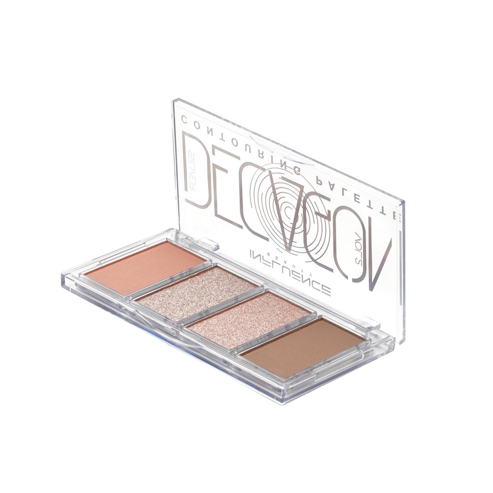 Палетка для контуринга лица Influence Beauty Silver Decagon 02 8,5г. Фото 4.