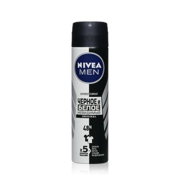 Мужской дезодорант - антиперспирант NIVEA Невидимый для черного и белого 150мл.