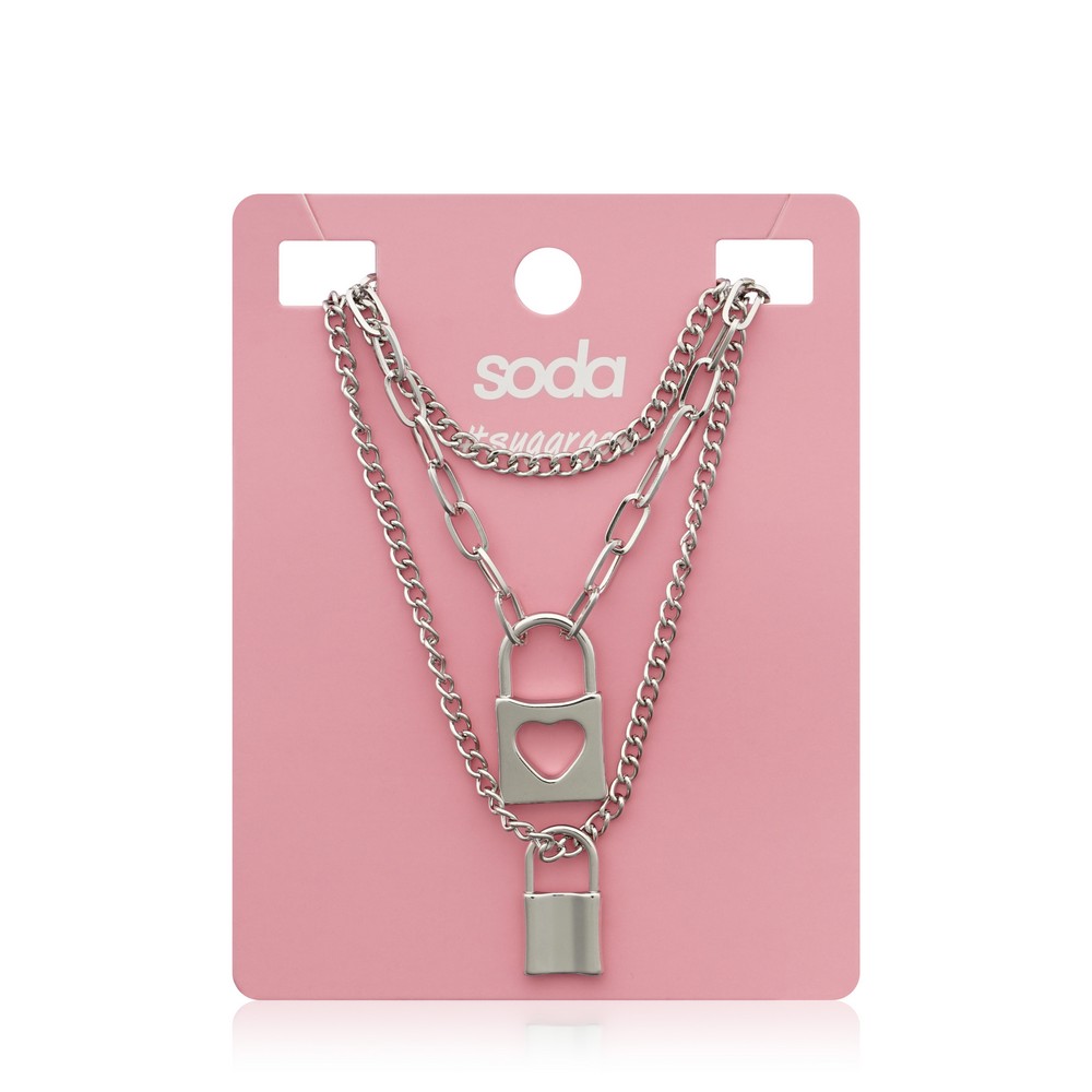 Ожерелье Soda " Chain 3-in-1 silver color ". Фото 1.