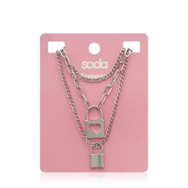 Ожерелье Soda " Chain 3-in-1 silver color ".