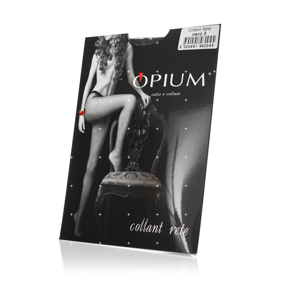 Женские колготки Opium Collant Rete 20den Nero 3 размер. Фото 1.