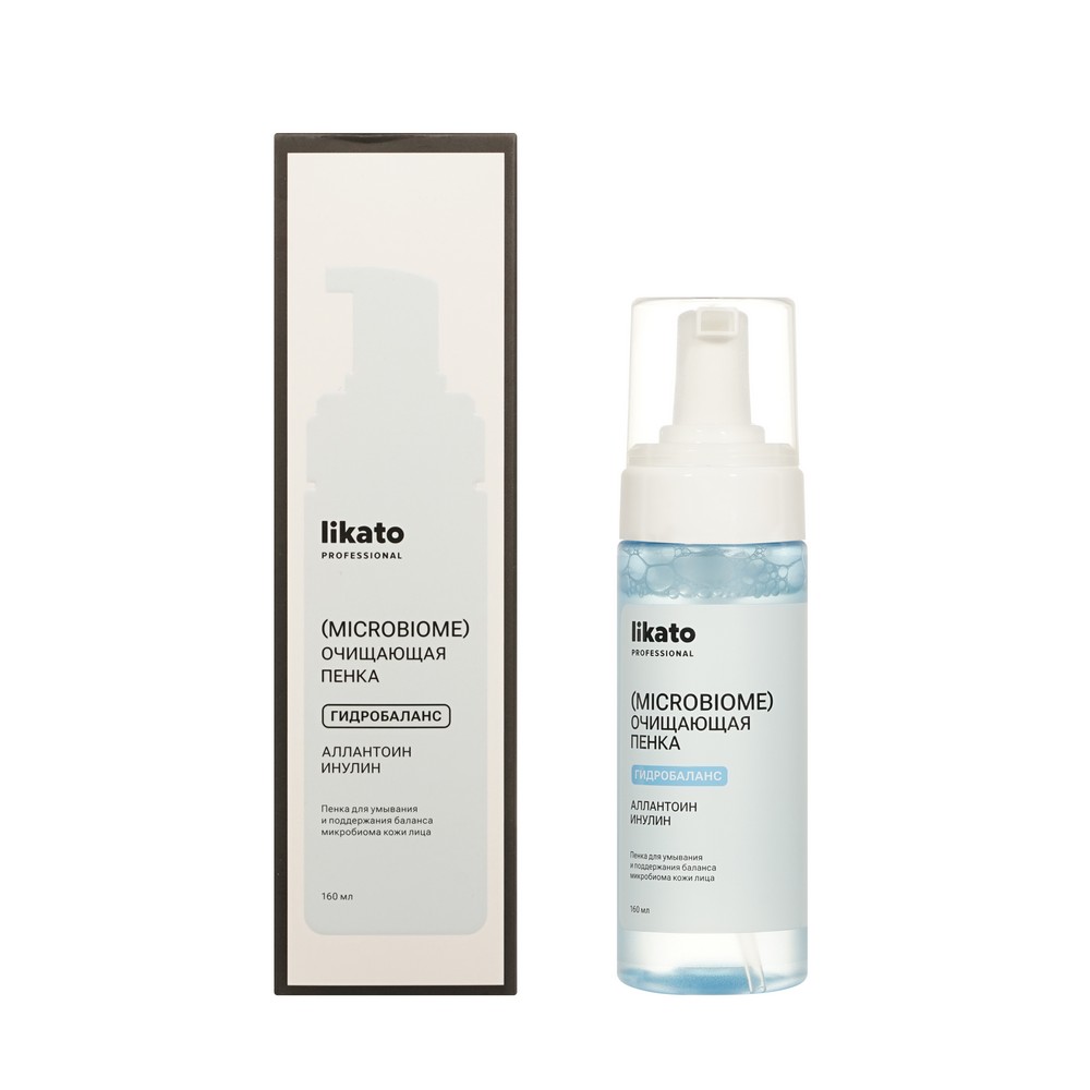 Пенка для умывания и поддержания микробиома кожи Likato Professional Microbiome гидробаланс 160мл. Фото 1.