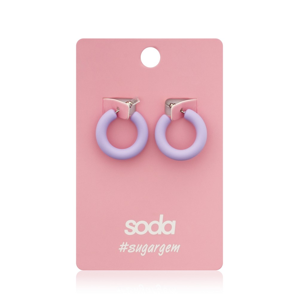 Серьги Soda " Small purple rings "