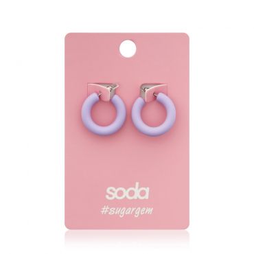 Серьги Soda " Small purple rings ".