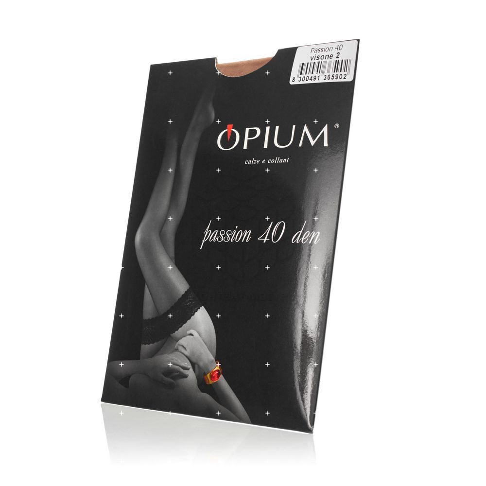 Женские чулки Opium Passion 40den Visone 2 размер. Фото 1.